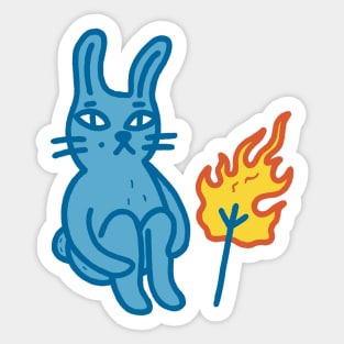 Rabbit blue Sticker